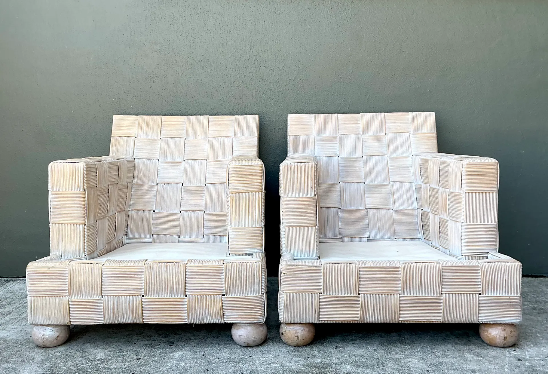 Vintage Woven Rattan Sofa After John Hutton For Donghia — additional photo 5