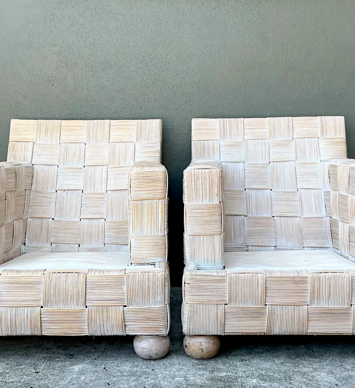 Vintage Woven Rattan Sofa After John Hutton For Donghia — additional photo 5