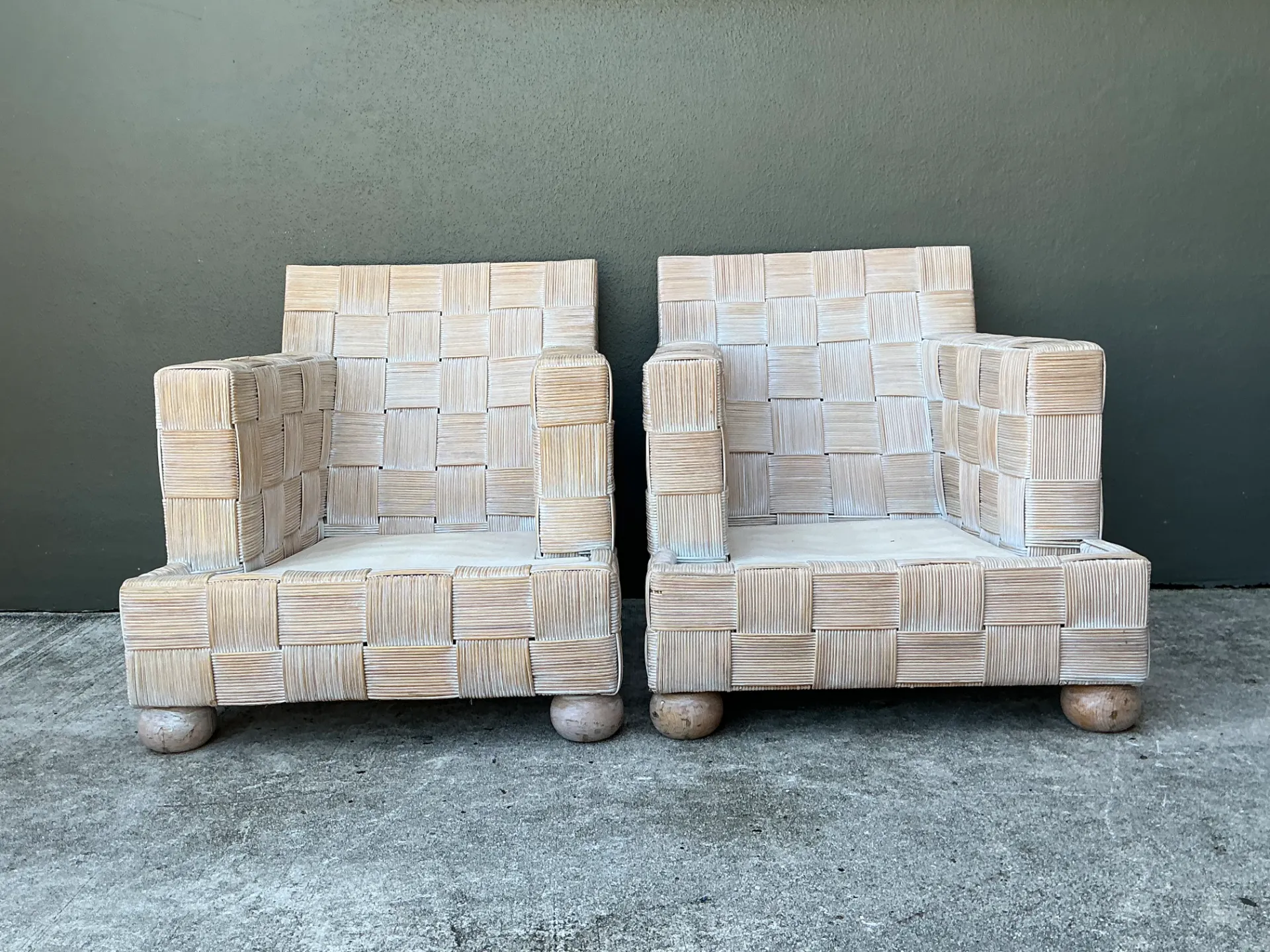 Vintage Woven Rattan Sofa After John Hutton For Donghia — additional photo 3