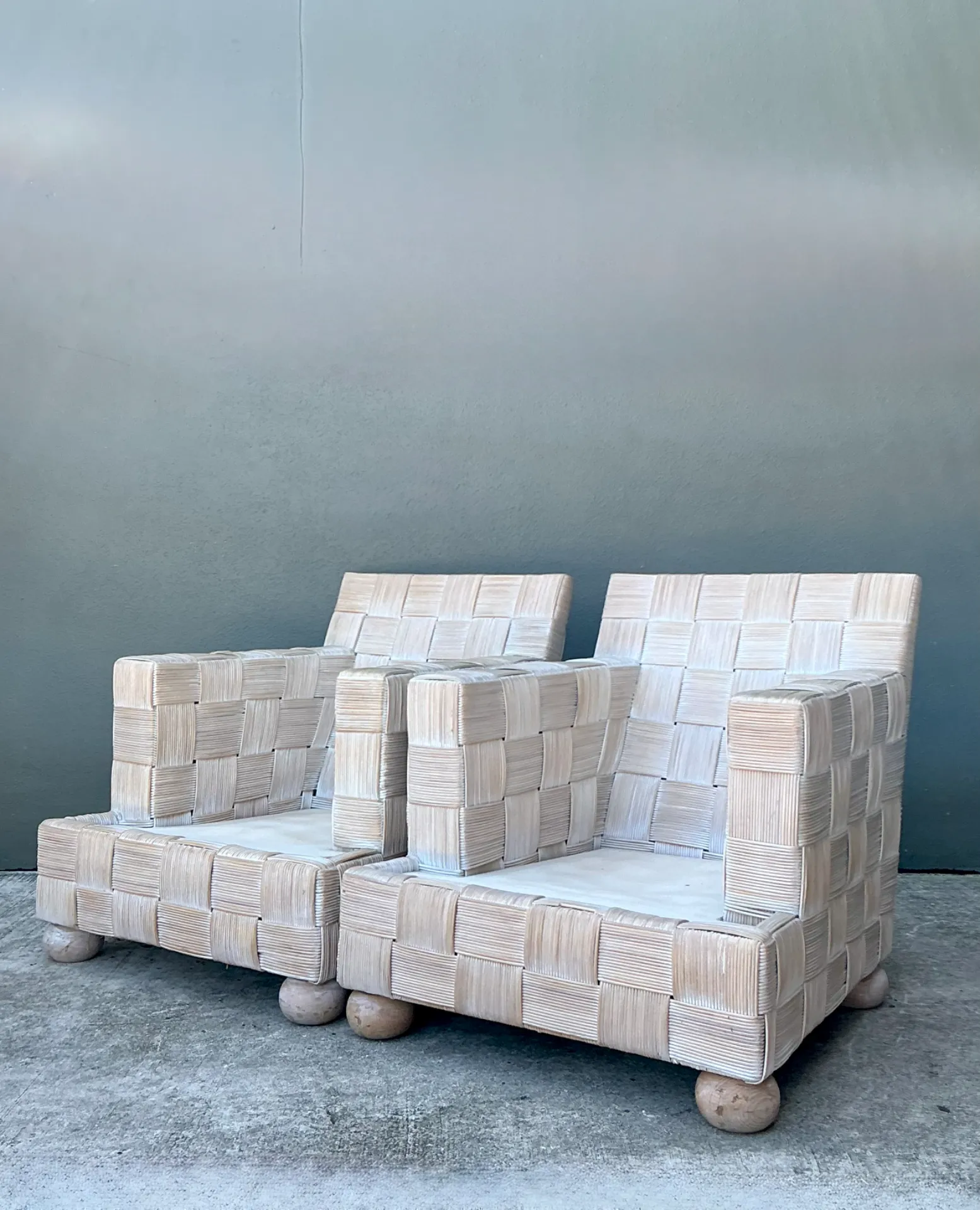 Vintage Woven Rattan Sofa After John Hutton For Donghia — additional photo 7