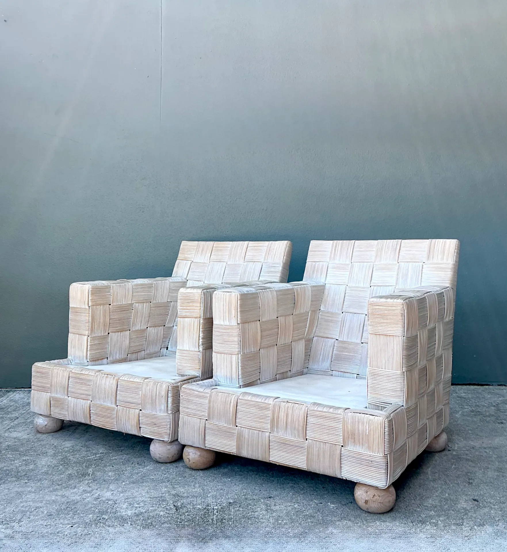 Vintage Woven Rattan Sofa After John Hutton For Donghia — additional photo 4