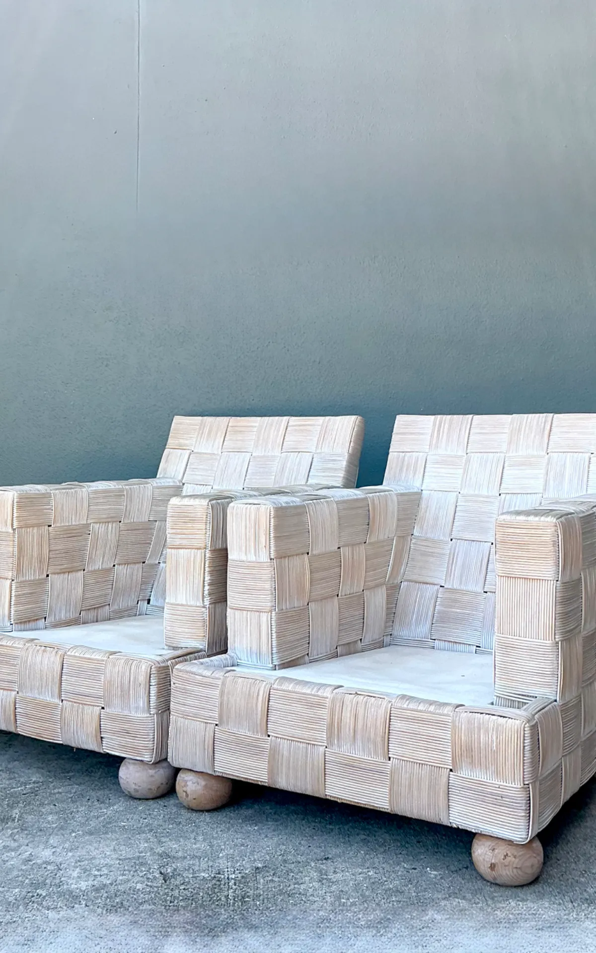 Vintage Woven Rattan Sofa After John Hutton For Donghia — additional photo 4