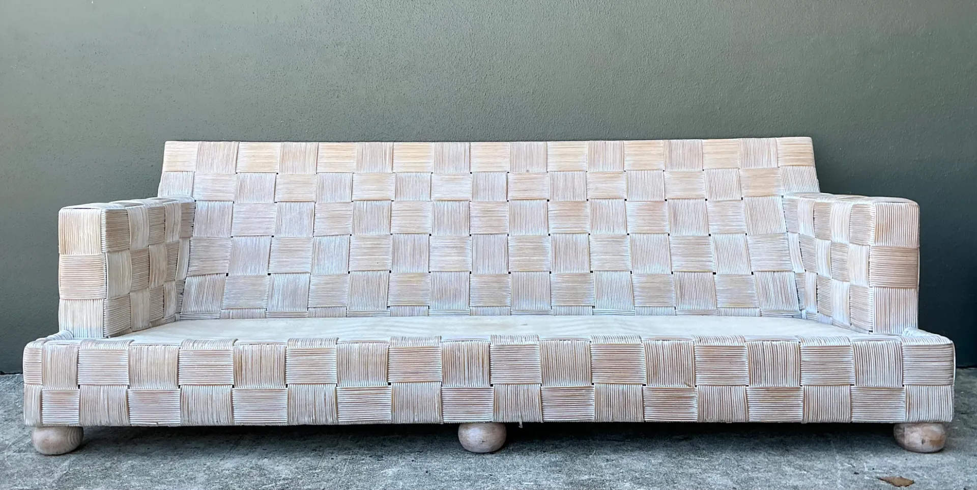 Vintage Rattan Woven Sofa After John Hutton For Donghia — additional photo 2