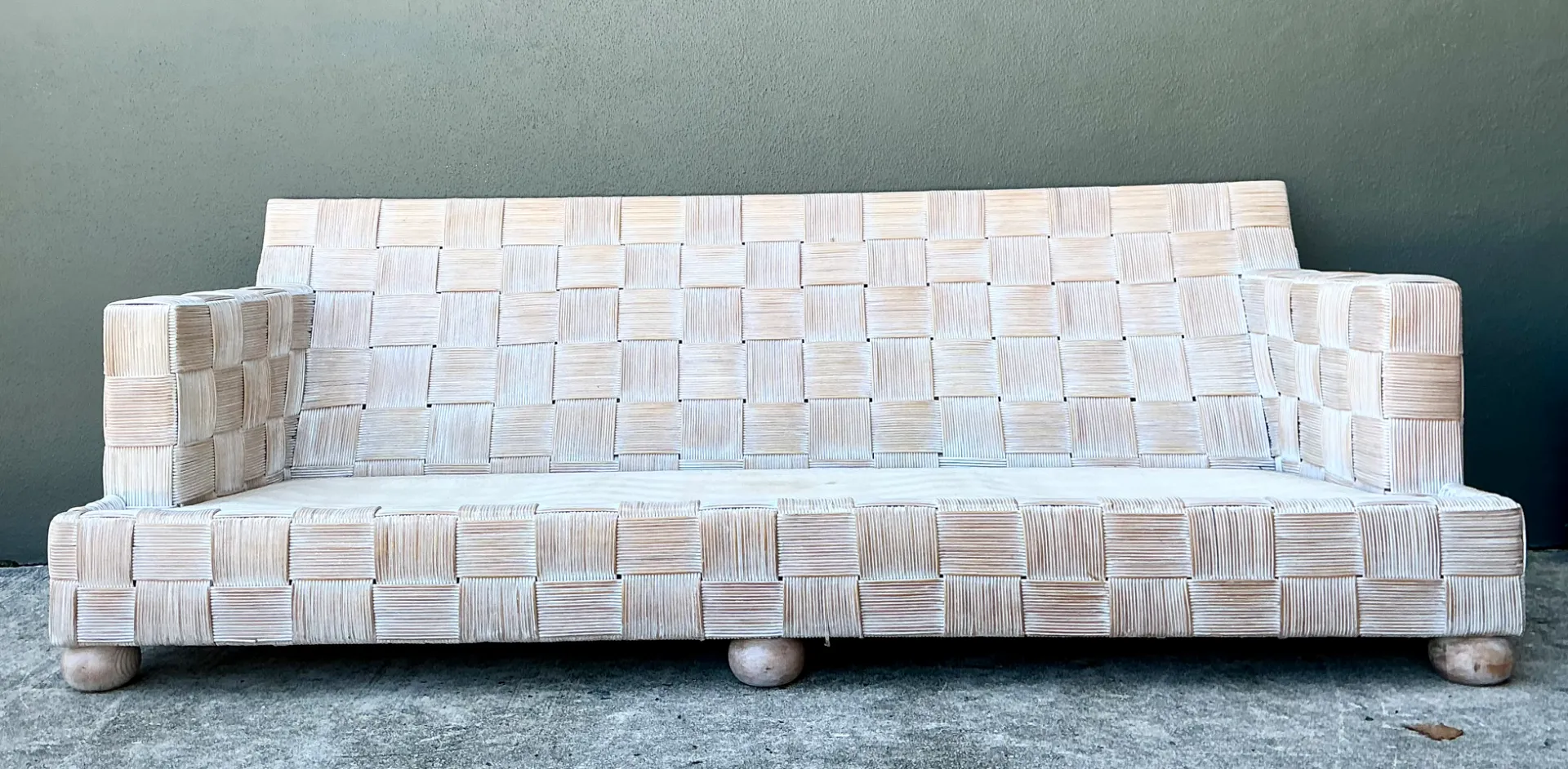 Vintage Rattan Woven Sofa After John Hutton For Donghia — additional photo 8