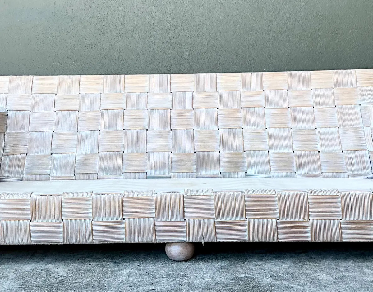 Vintage Rattan Woven Sofa After John Hutton For Donghia — additional photo 8