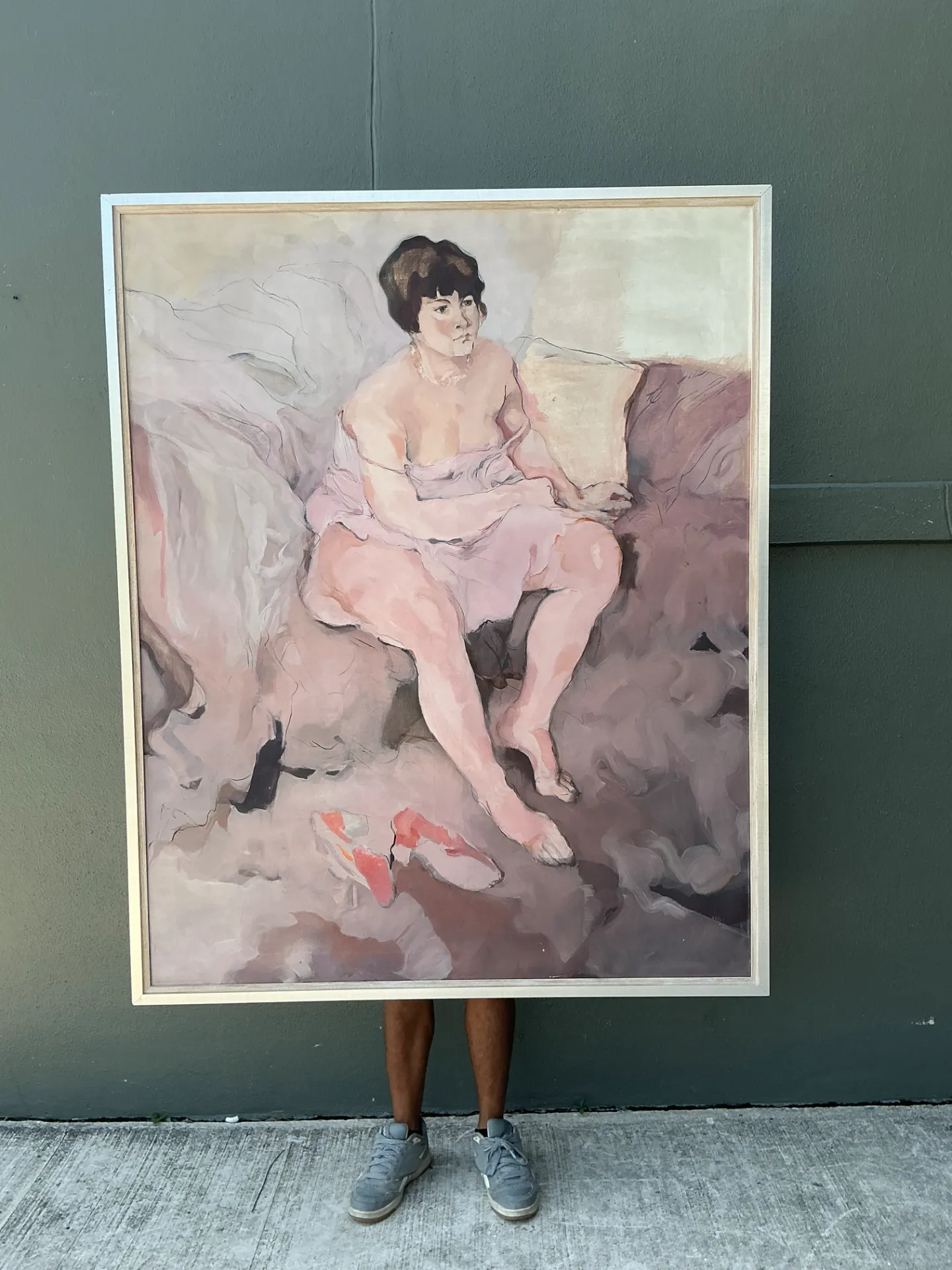 Vintage Framed Figurative Oil Painting — additional photo 8
