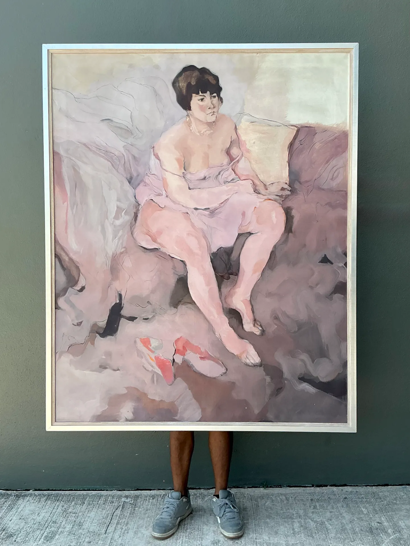 Vintage Framed Figurative Oil Painting — additional photo 5