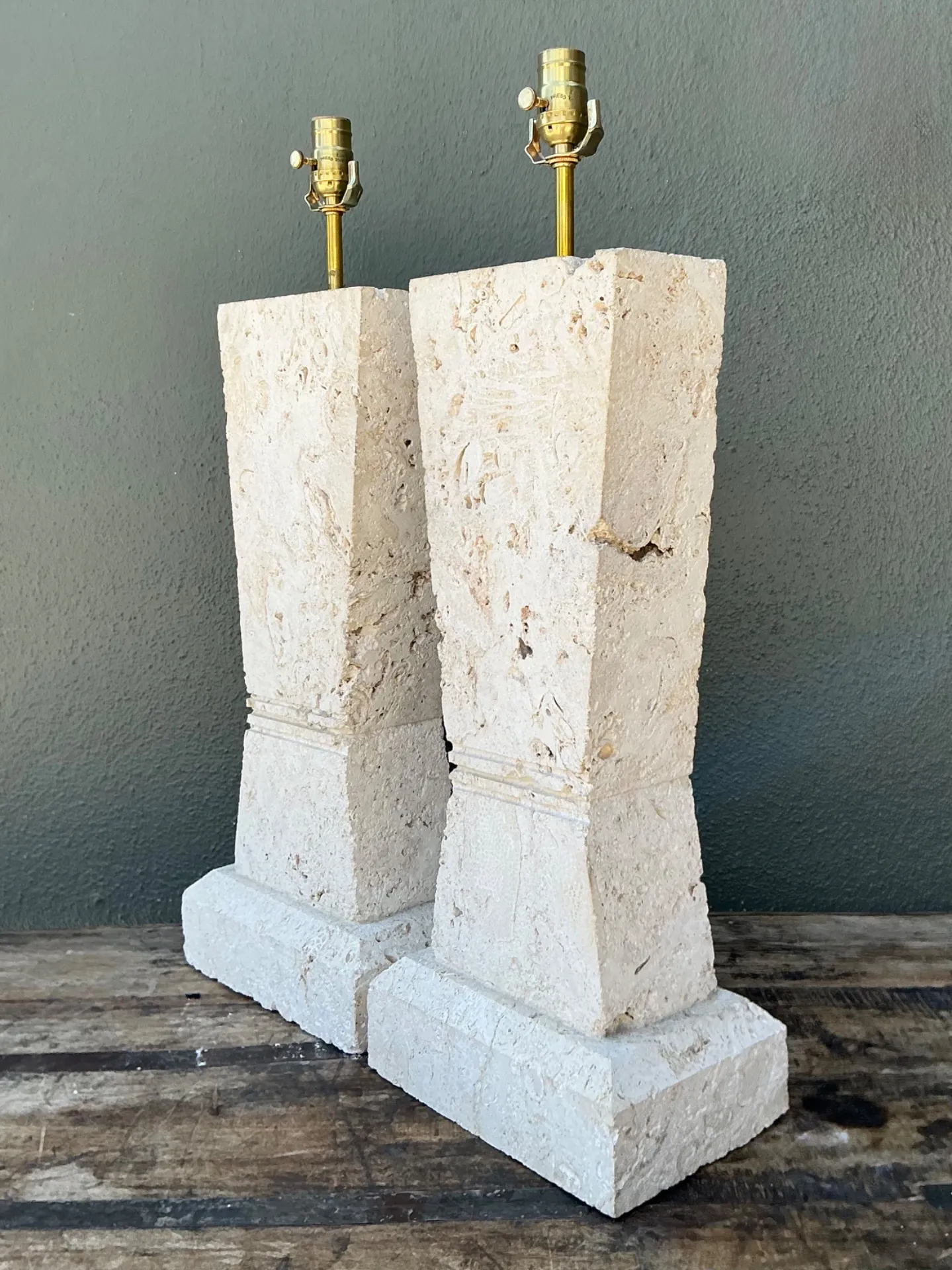 Vintage Cut Coral Table Lamps - A Pair — additional photo 6