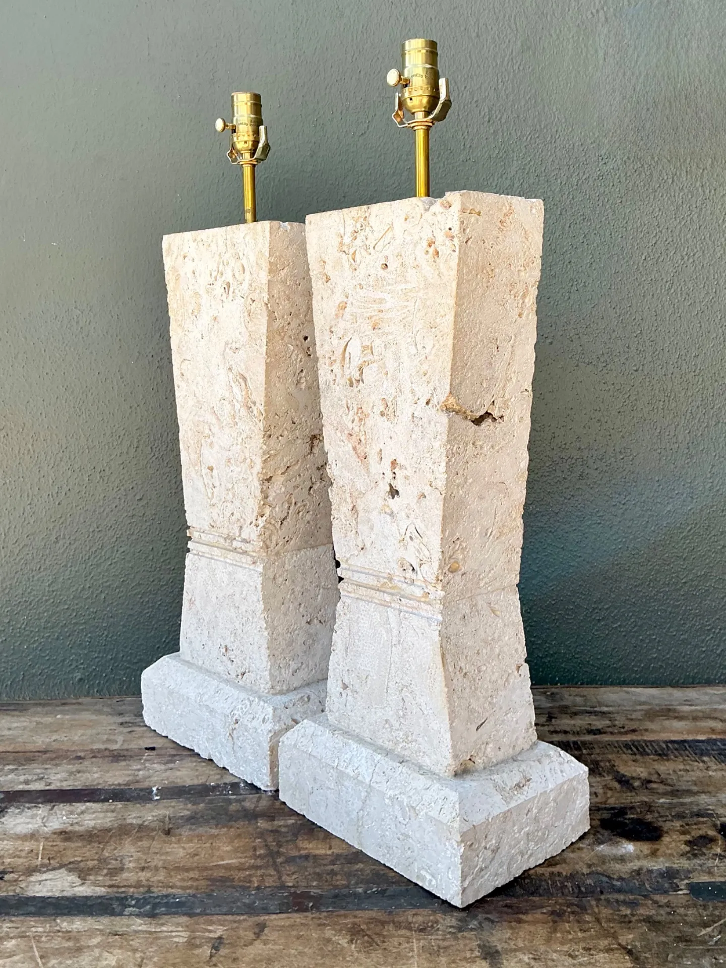 Vintage Cut Coral Table Lamps - A Pair — additional photo 5