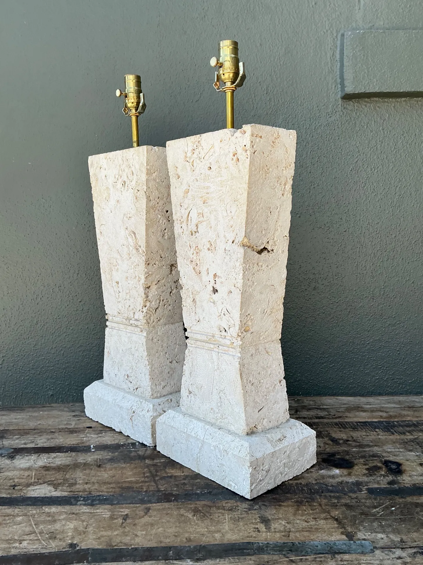 Vintage Cut Coral Table Lamps - A Pair — additional photo 7