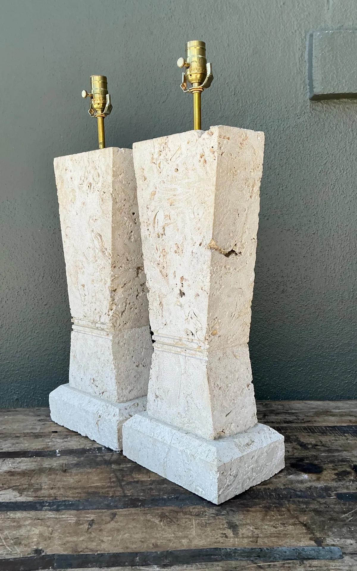 Vintage Cut Coral Table Lamps - A Pair — additional photo 7