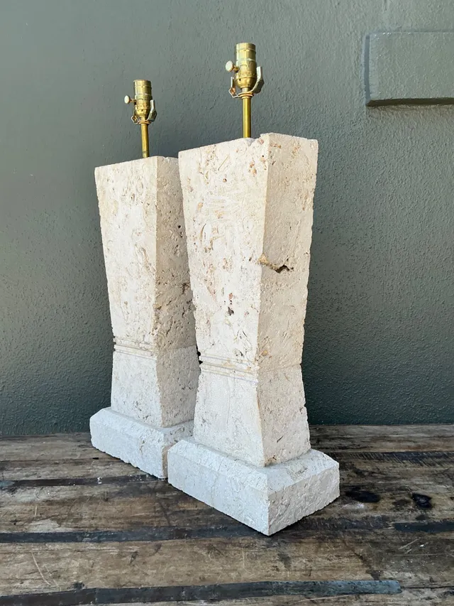 Vintage Cut Coral Table Lamps - A Pair — additional photo 7