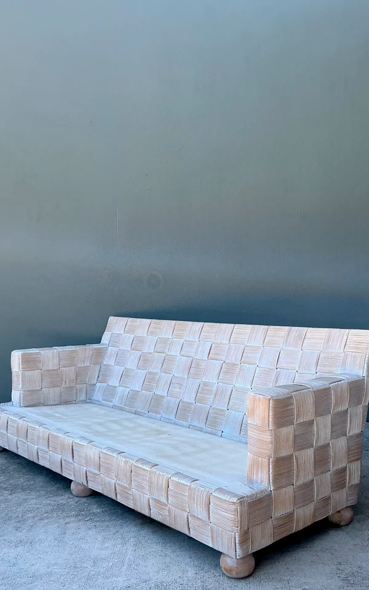 Vintage Rattan Woven Sofa After John Hutton For Donghia — additional photo 3