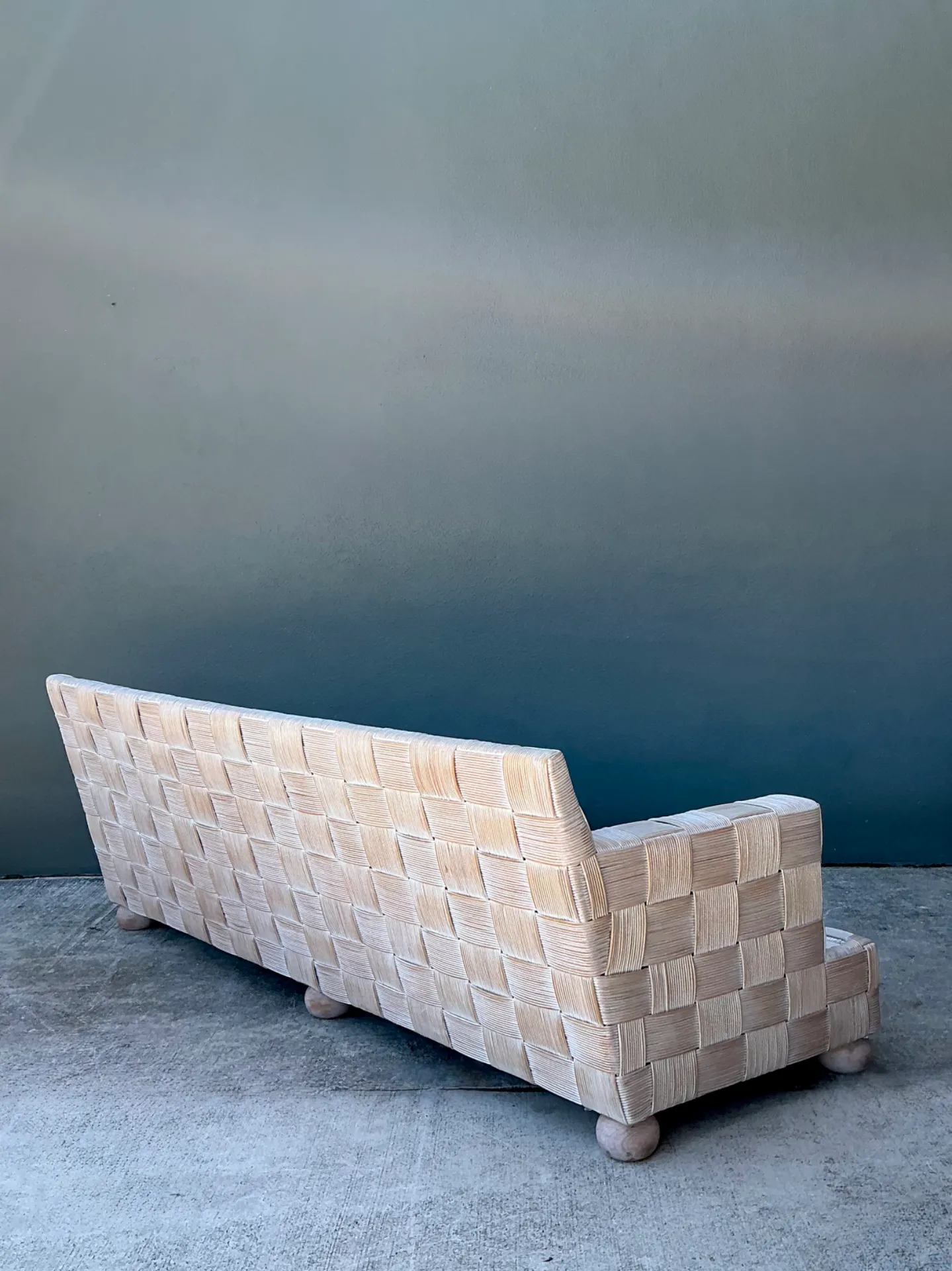Vintage Rattan Woven Sofa After John Hutton For Donghia — additional photo 5