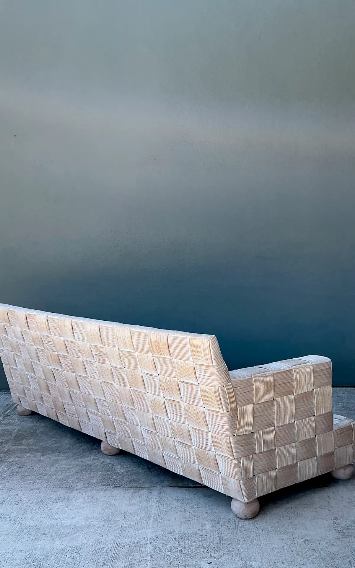 Vintage Rattan Woven Sofa After John Hutton For Donghia — additional photo 5