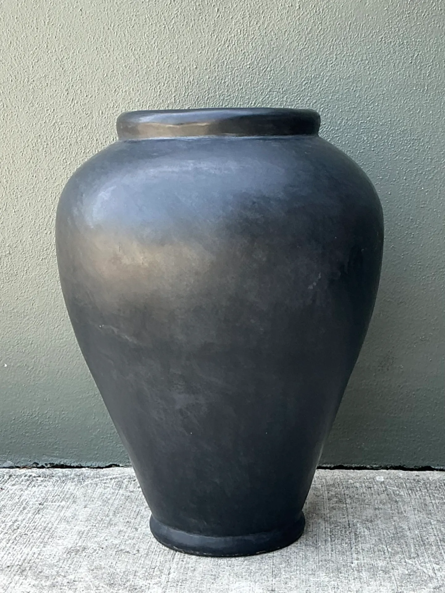Vintage Large Matte Ceramic Floor Vase — additional photo 1