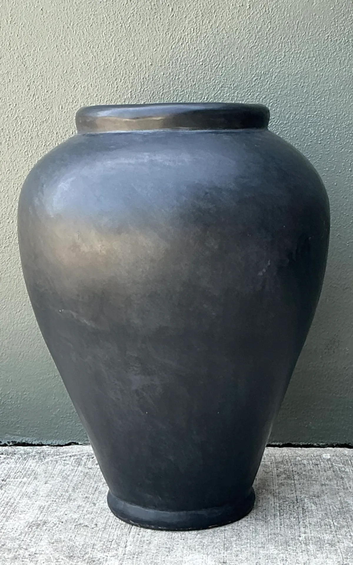 Vintage Large Matte Ceramic Floor Vase