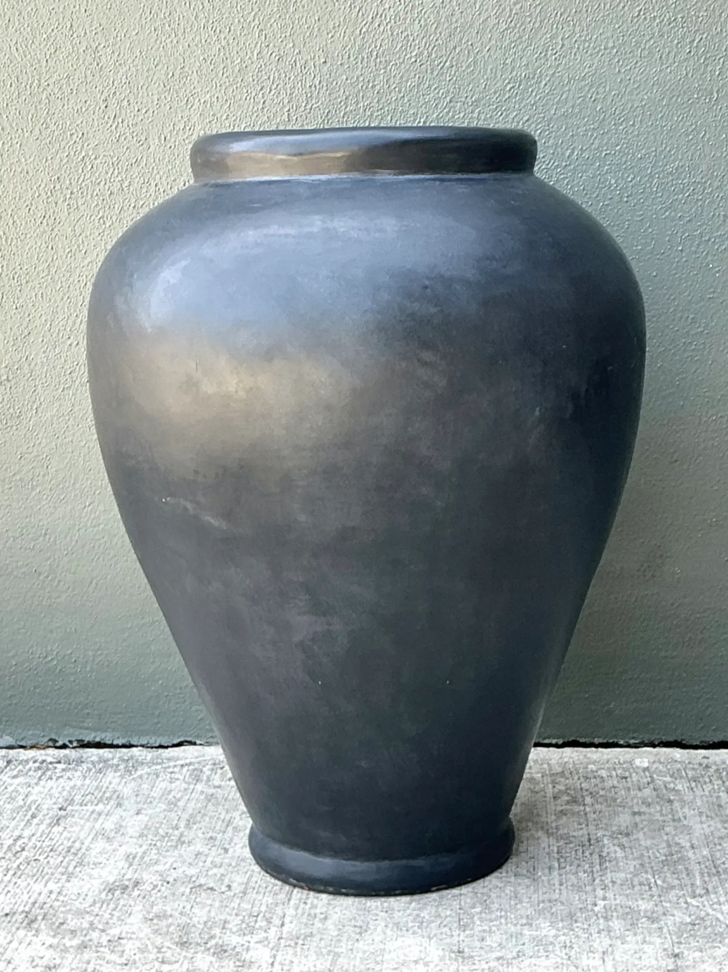 Vintage Large Matte Ceramic Floor Vase — additional photo 2