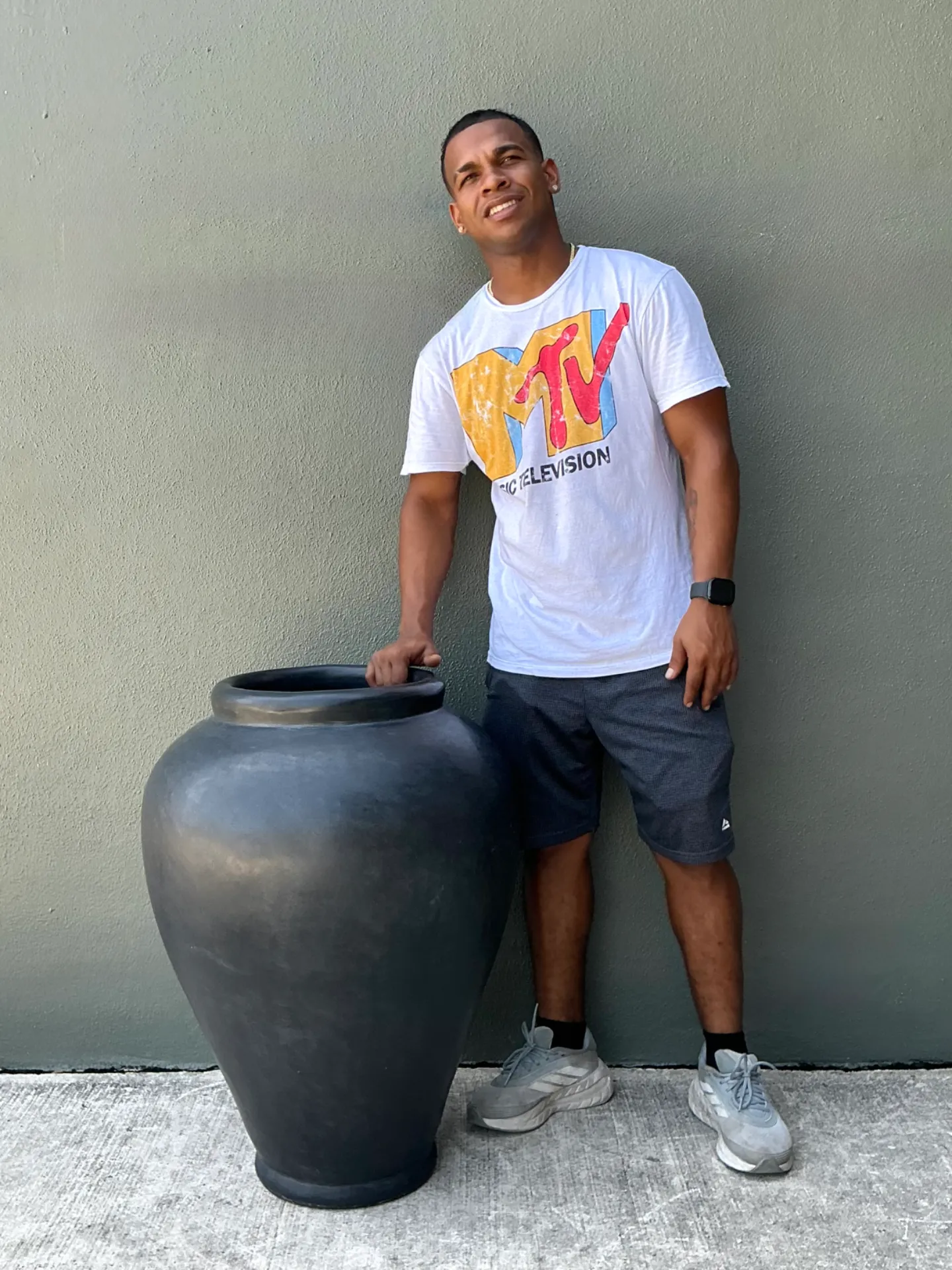 Vintage Large Matte Ceramic Floor Vase — additional photo 3