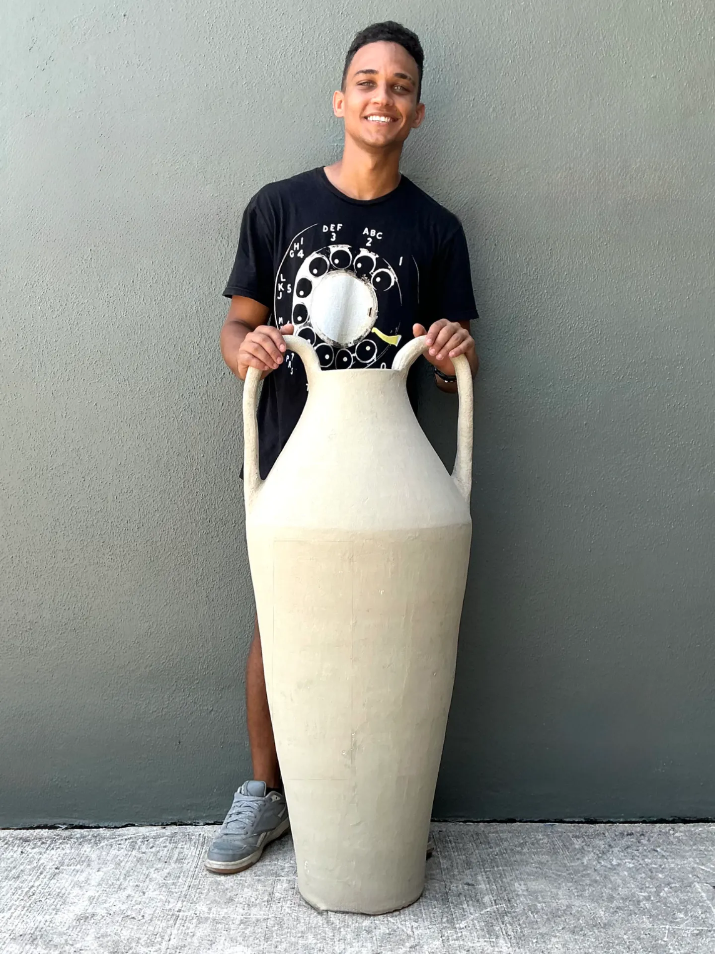 Vintage Large Ceramic Amphora Vase — additional photo 3