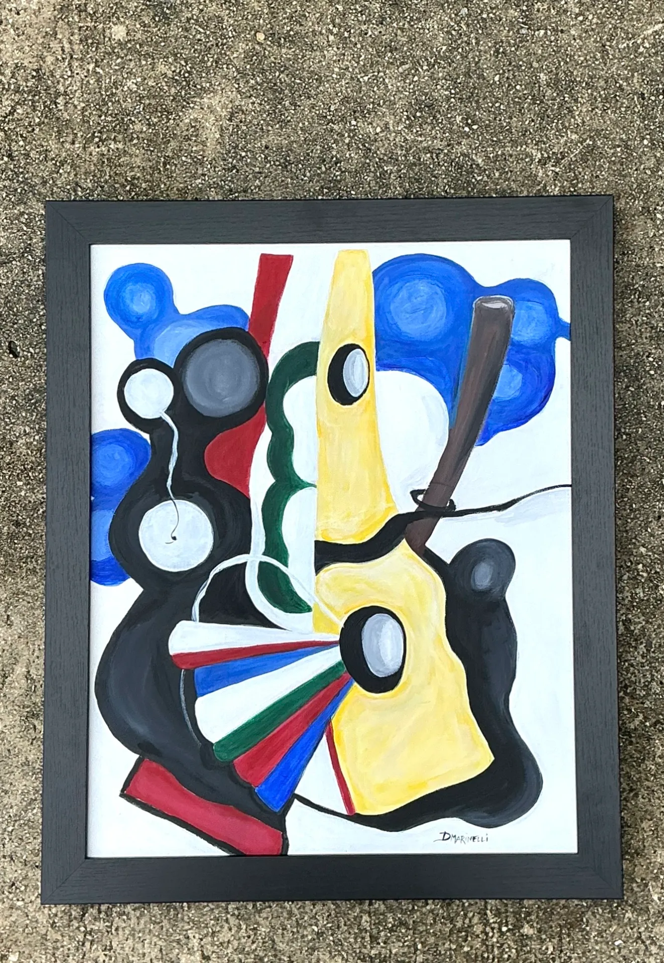 Vintage Abstract Painting on Canvas — additional photo 7