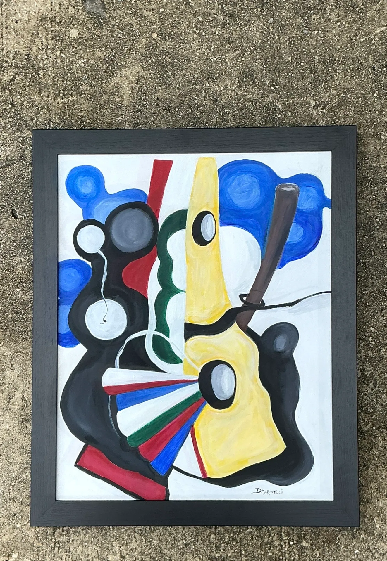 Vintage Abstract Painting on Canvas — additional photo 1
