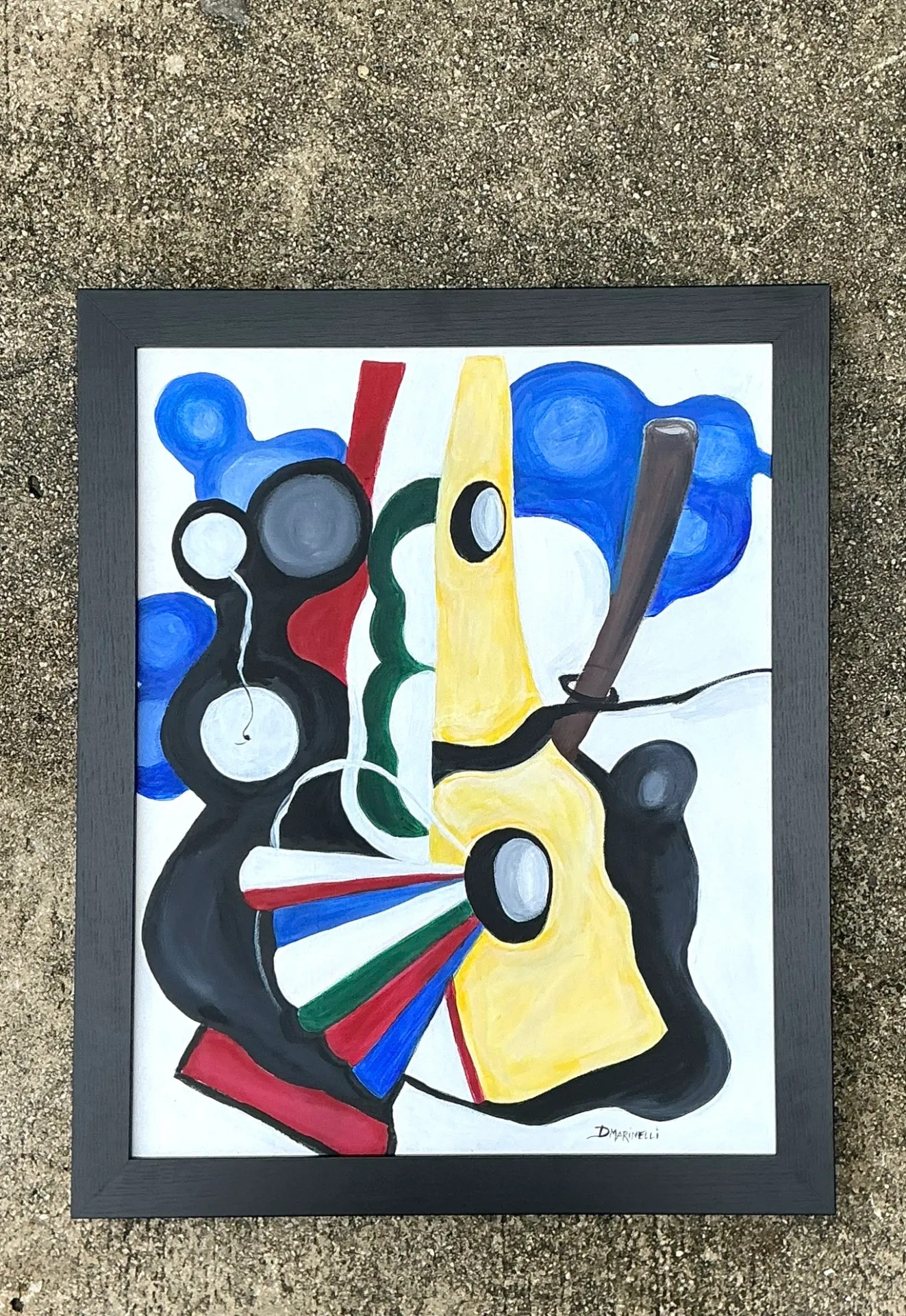 Vintage Abstract Painting on Canvas — additional photo 3