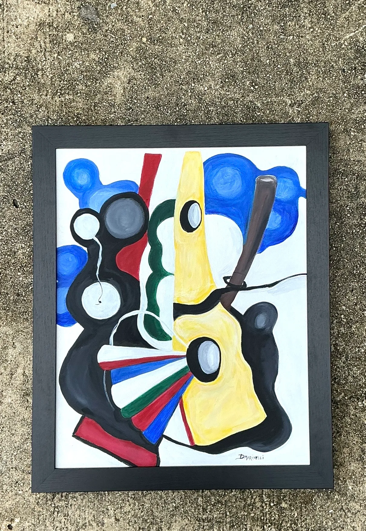 Vintage Abstract Painting on Canvas — additional photo 4
