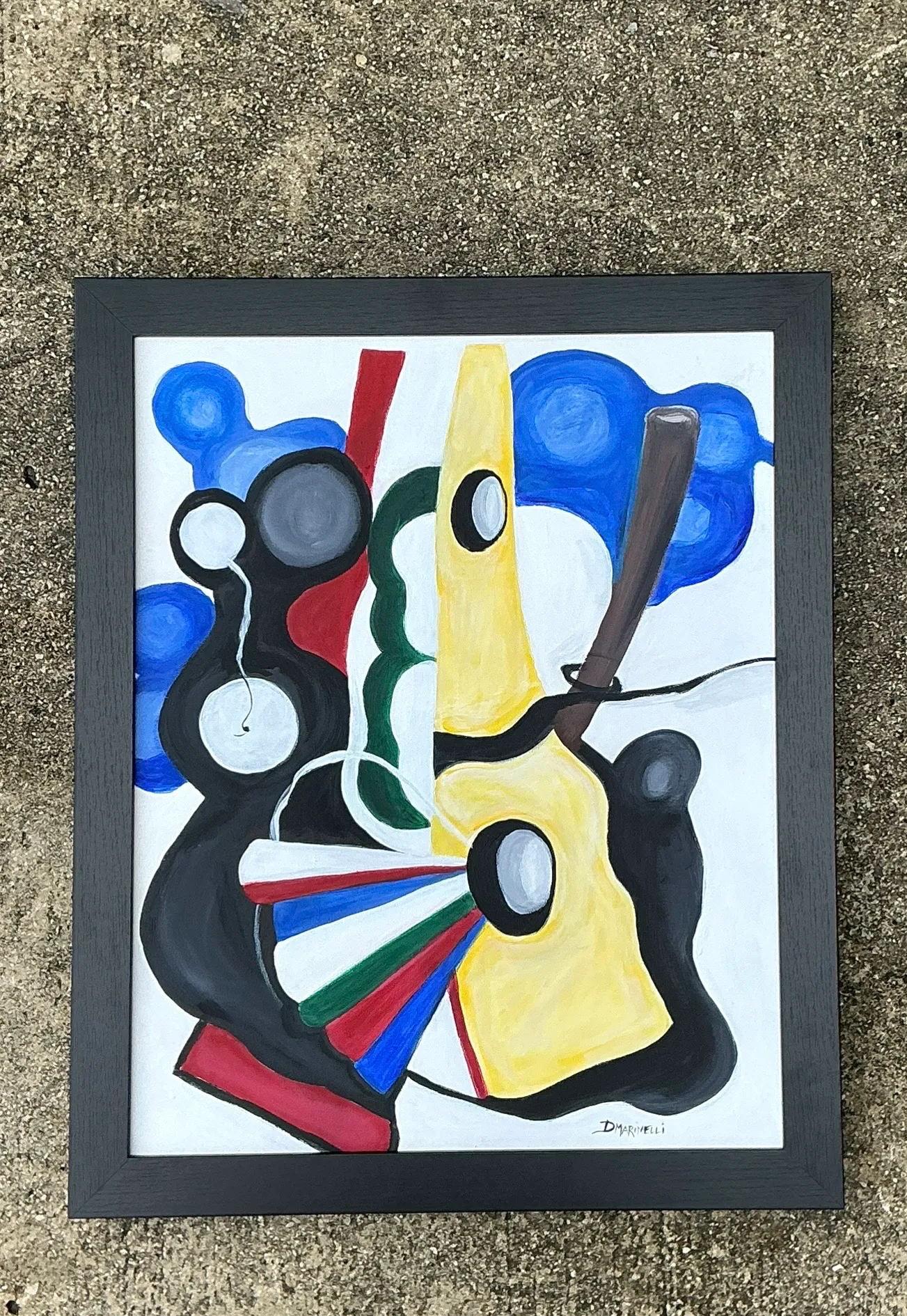 Vintage Abstract Painting on Canvas — additional photo 5