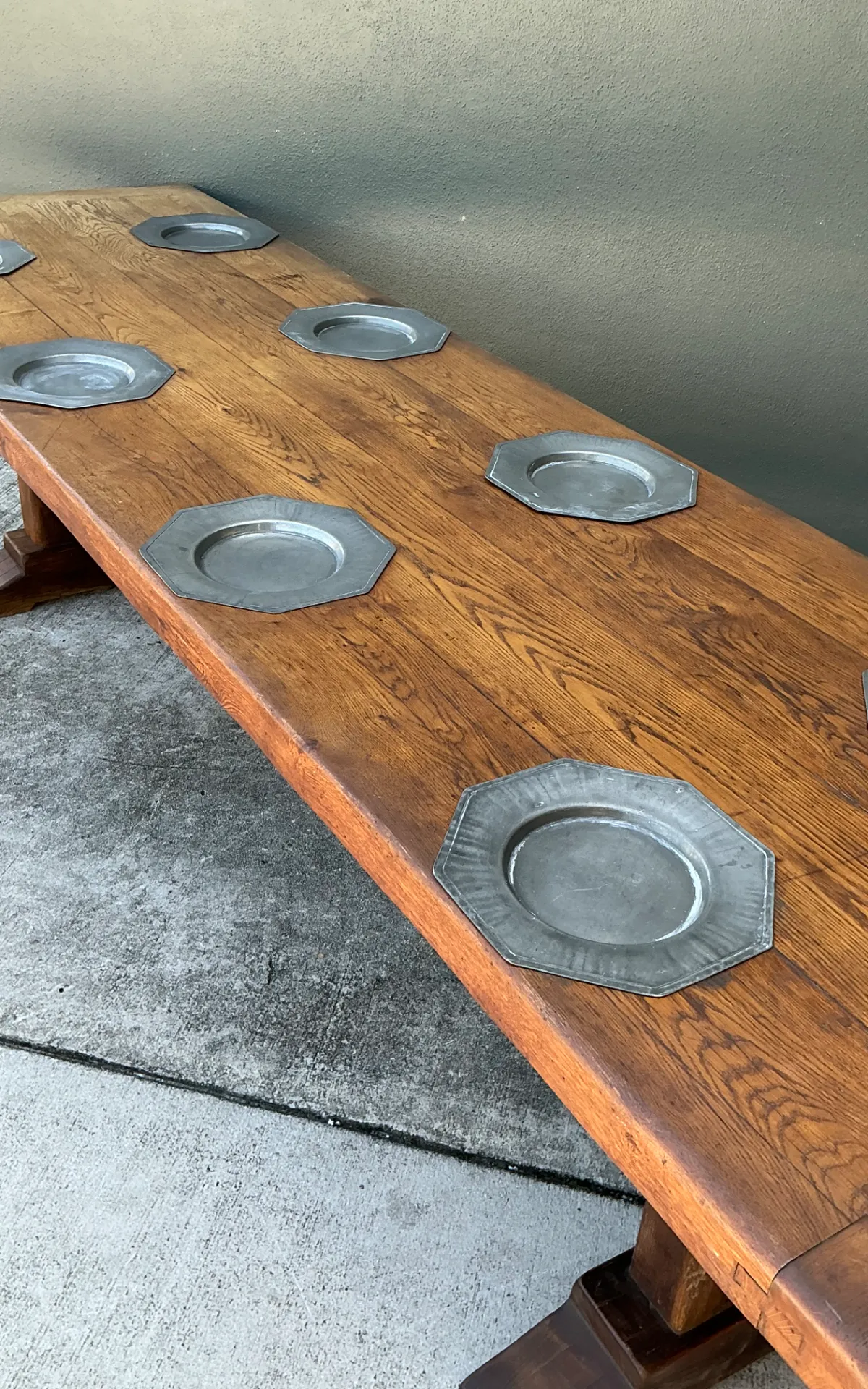 Vintage Monumental Metal Plate Refractory Monastery Table — additional photo 5