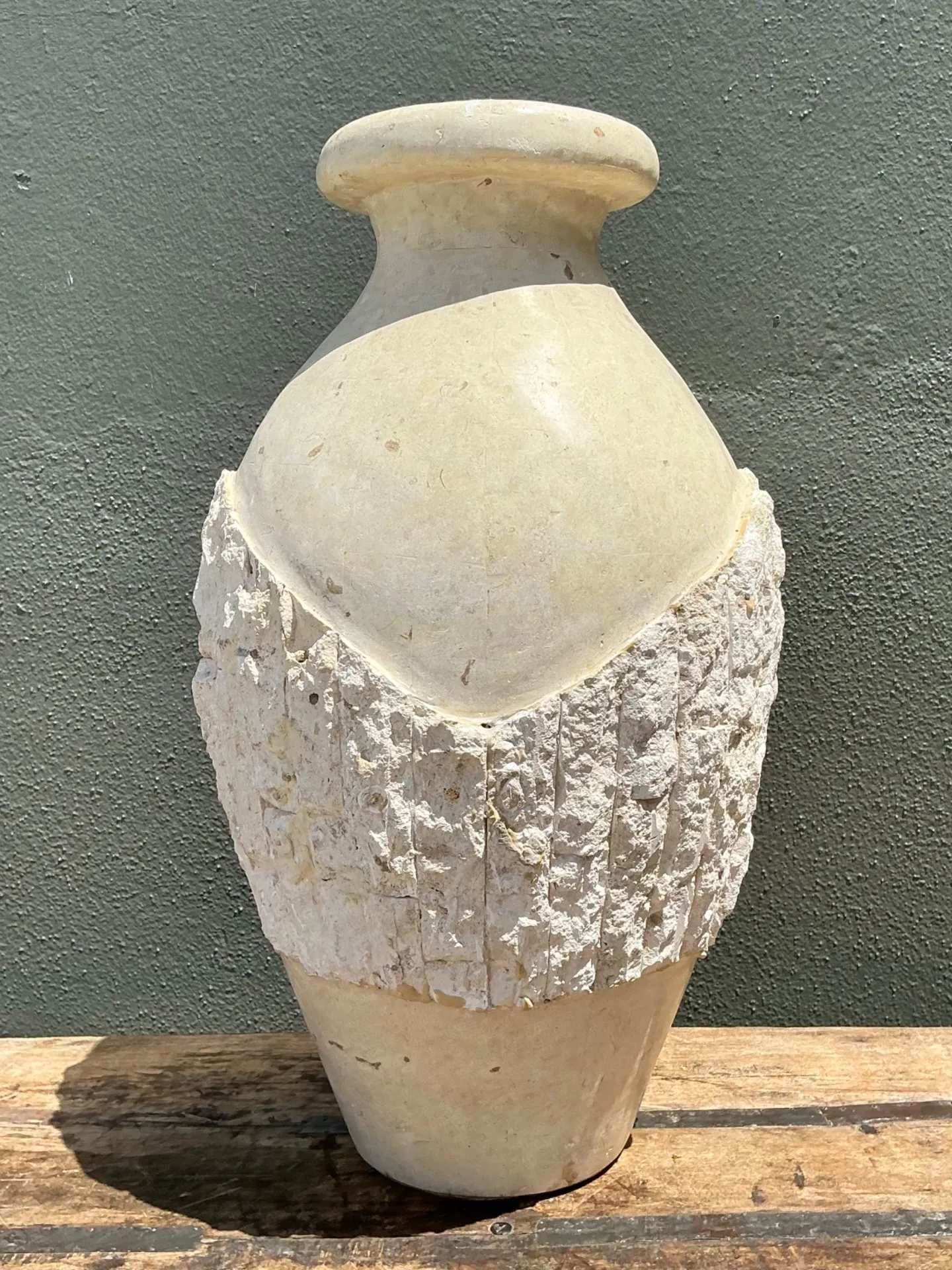 Vintage Tesellated  Stone Vase — additional photo 7