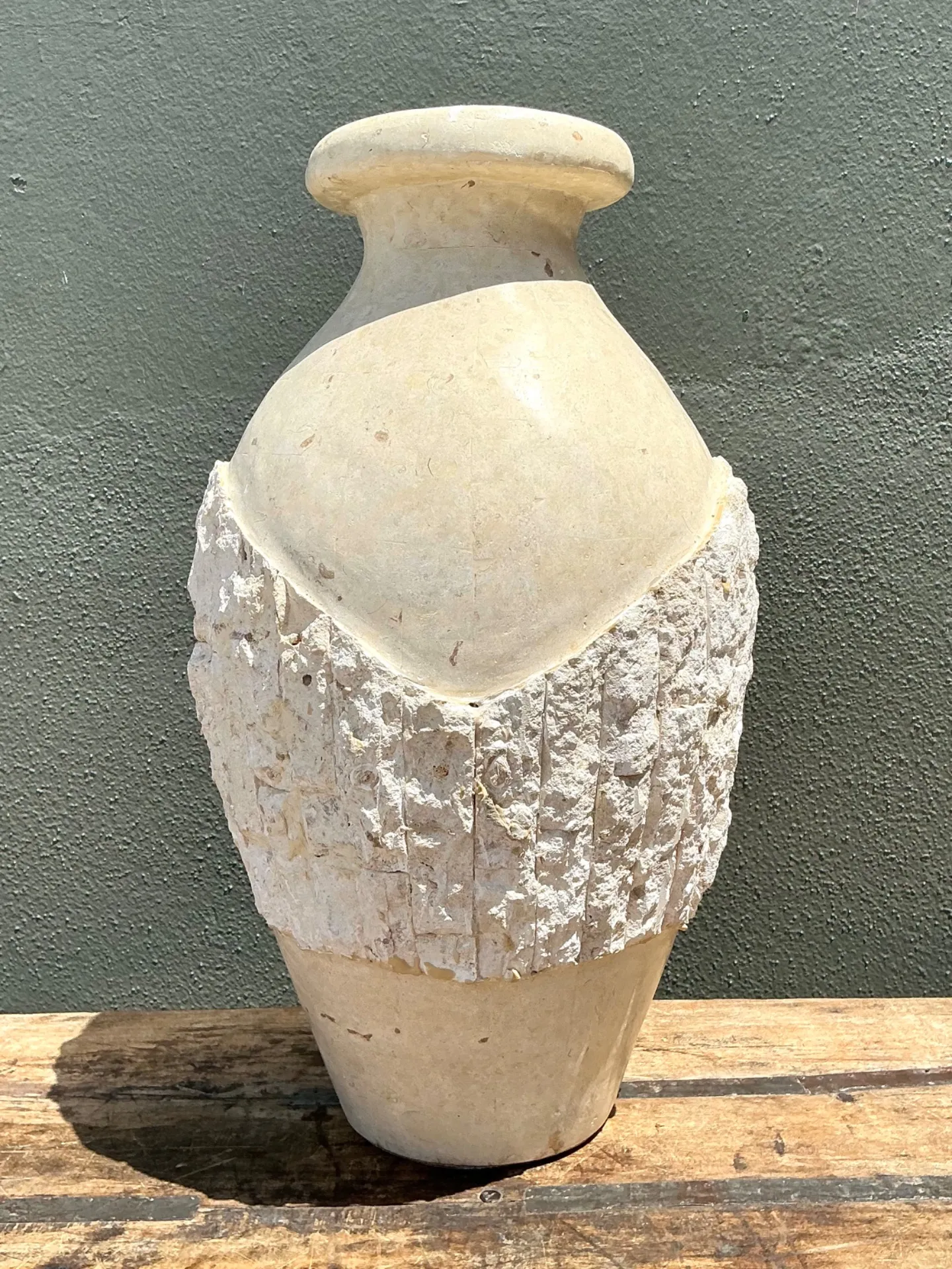 Vintage Tesellated  Stone Vase — additional photo 4
