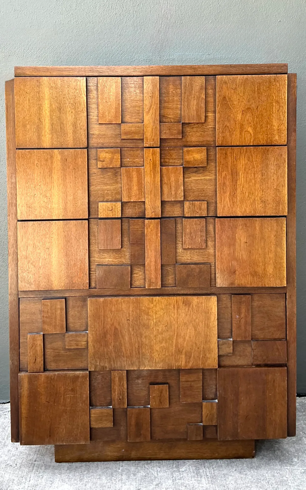 Vintage Lane “Mosaics” Brutalist Tall Chest Of Drawers — additional photo 8