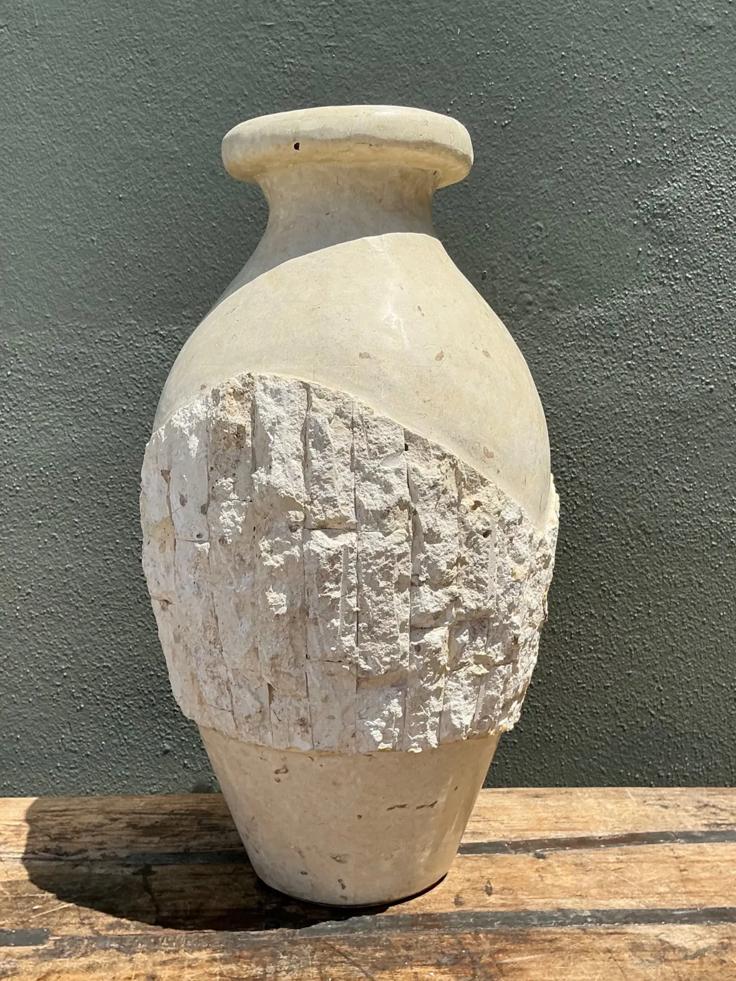 Vintage Tesellated  Stone Vase — additional photo 2