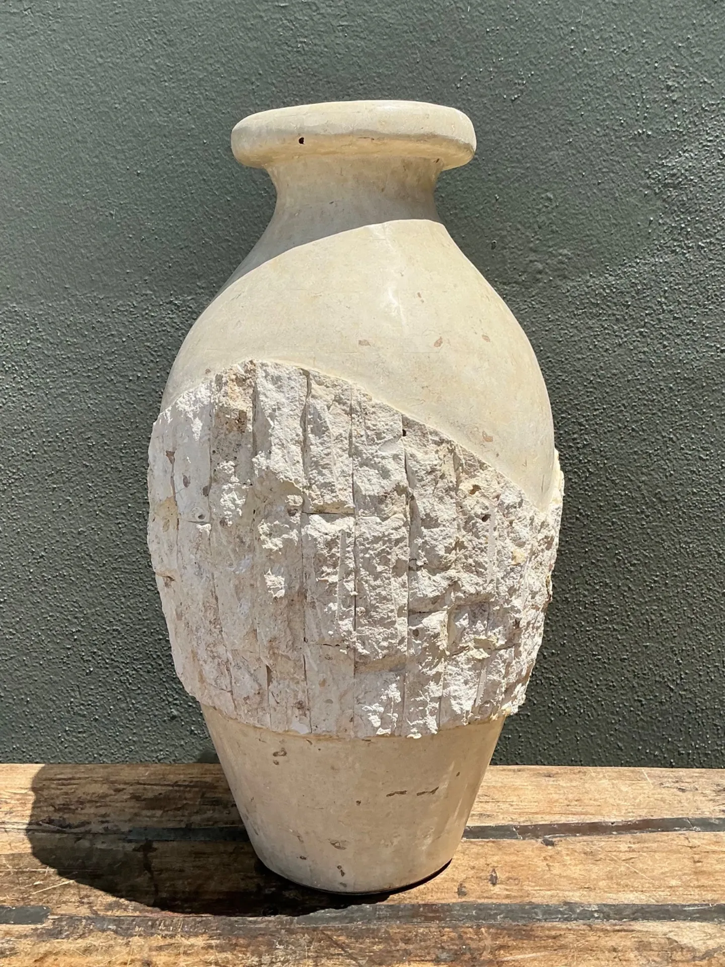 Vintage Tesellated  Stone Vase — additional photo 3