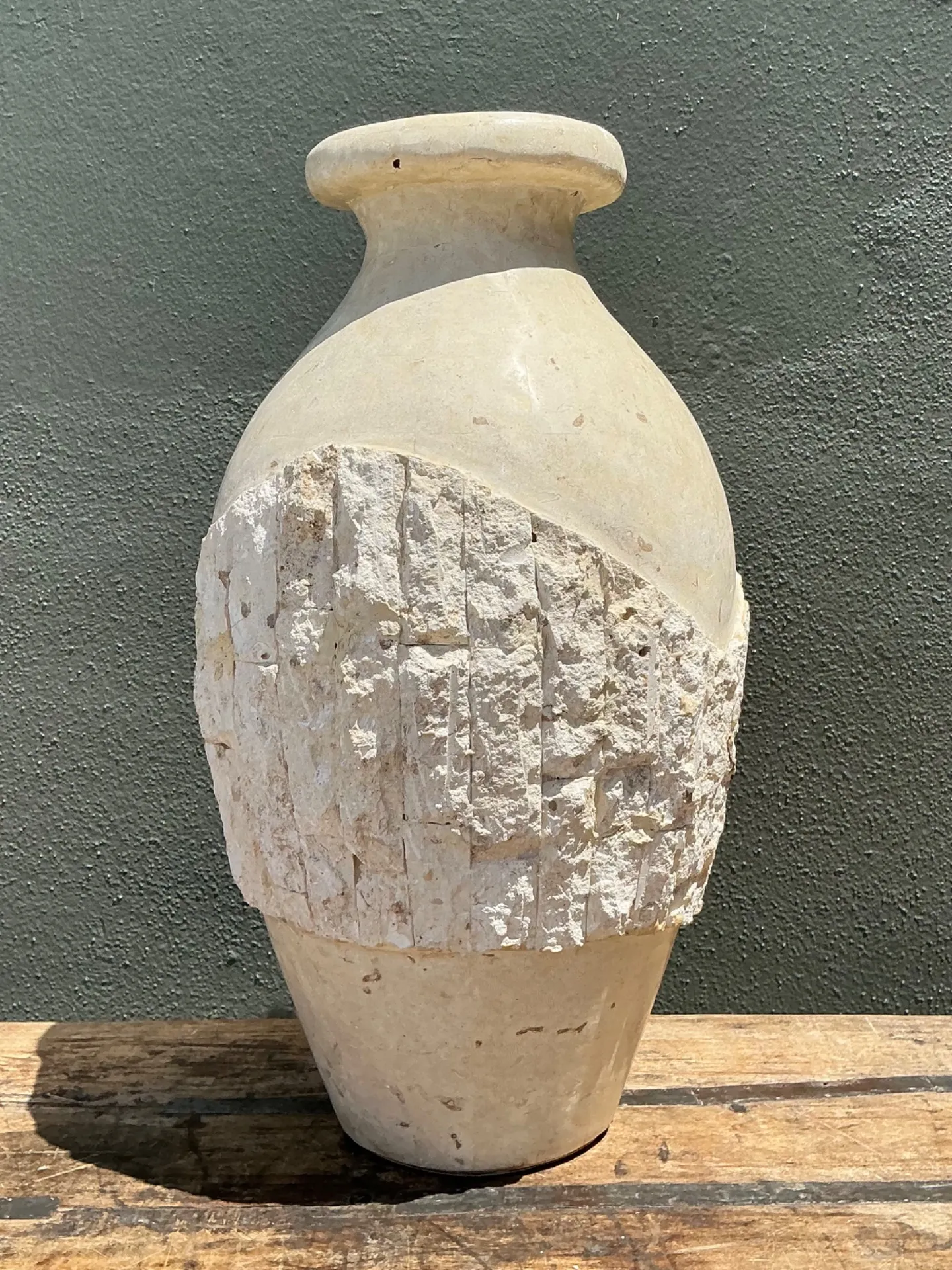 Vintage Tesellated  Stone Vase — additional photo 6