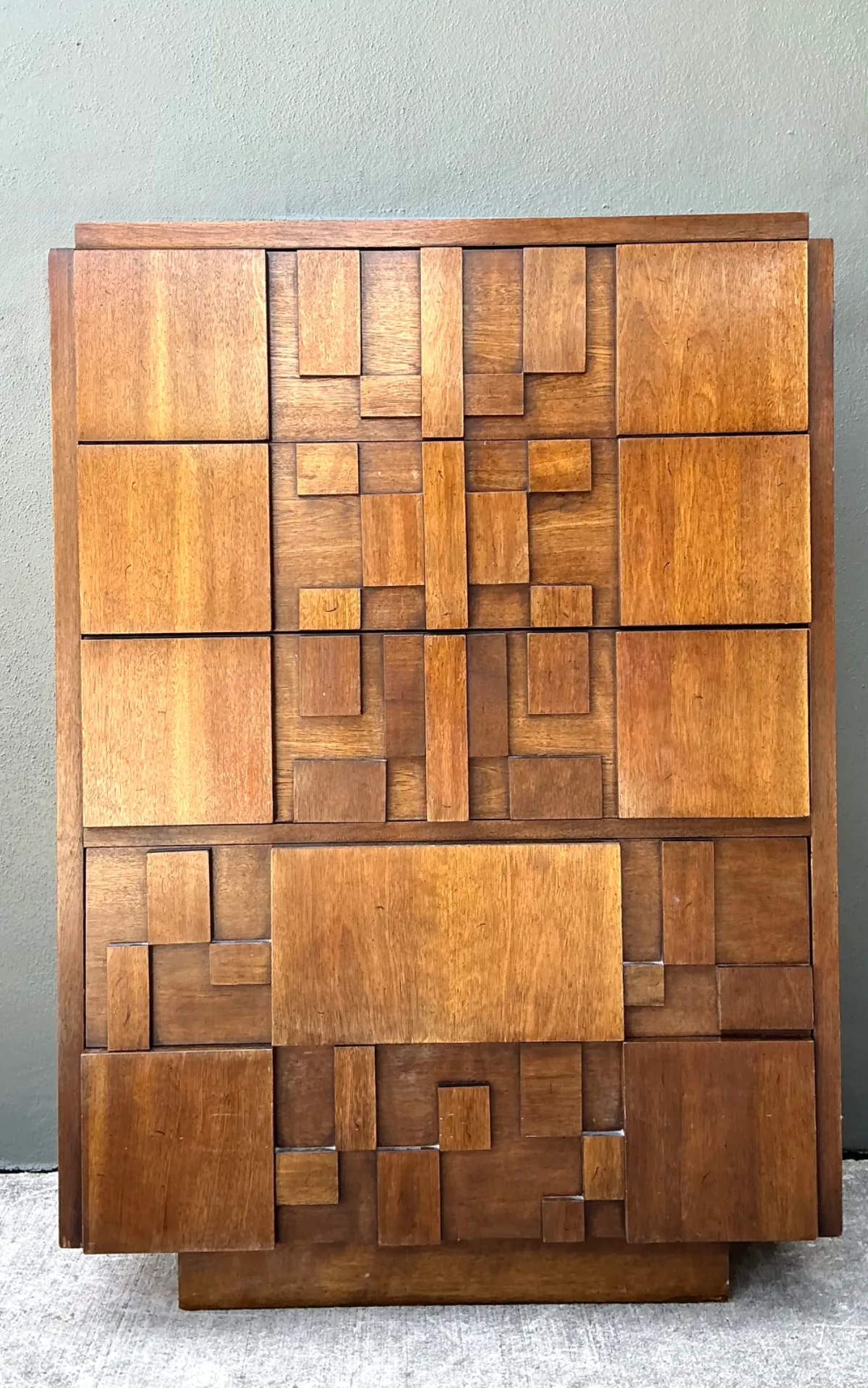 Vintage Lane “Mosaics” Brutalist Tall Chest Of Drawers — additional photo 7