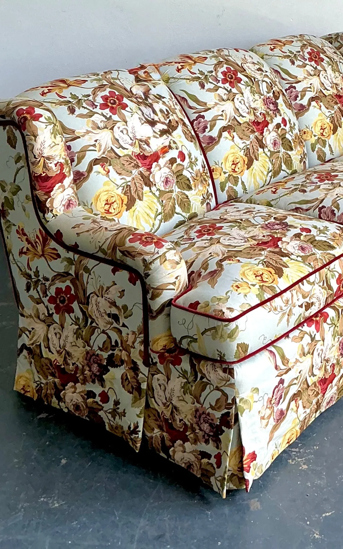 Vintage High Back Sofa In House Of Hackney Chintz