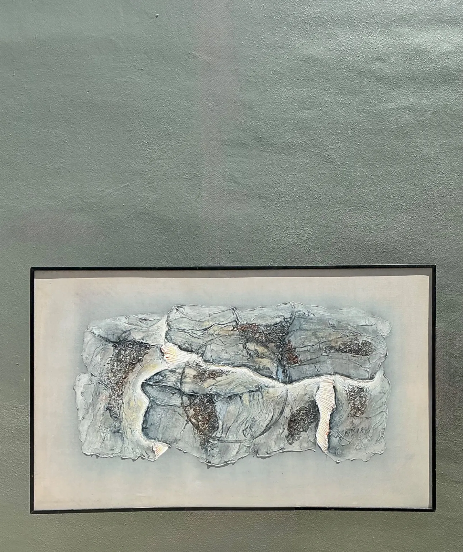 Vintage Mixed Media Abstract Relief Painting — additional photo 2