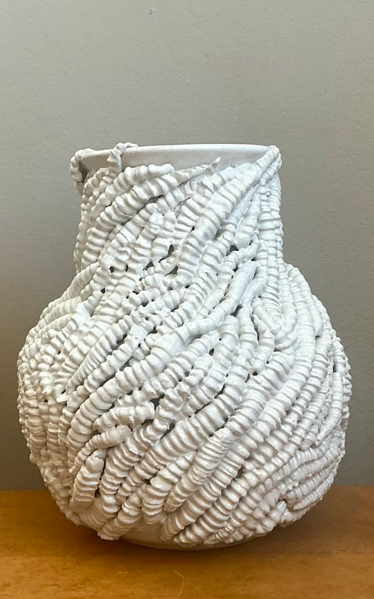 Handcrafted Kass O’Brien Textured Ceramic Vase — additional photo 6