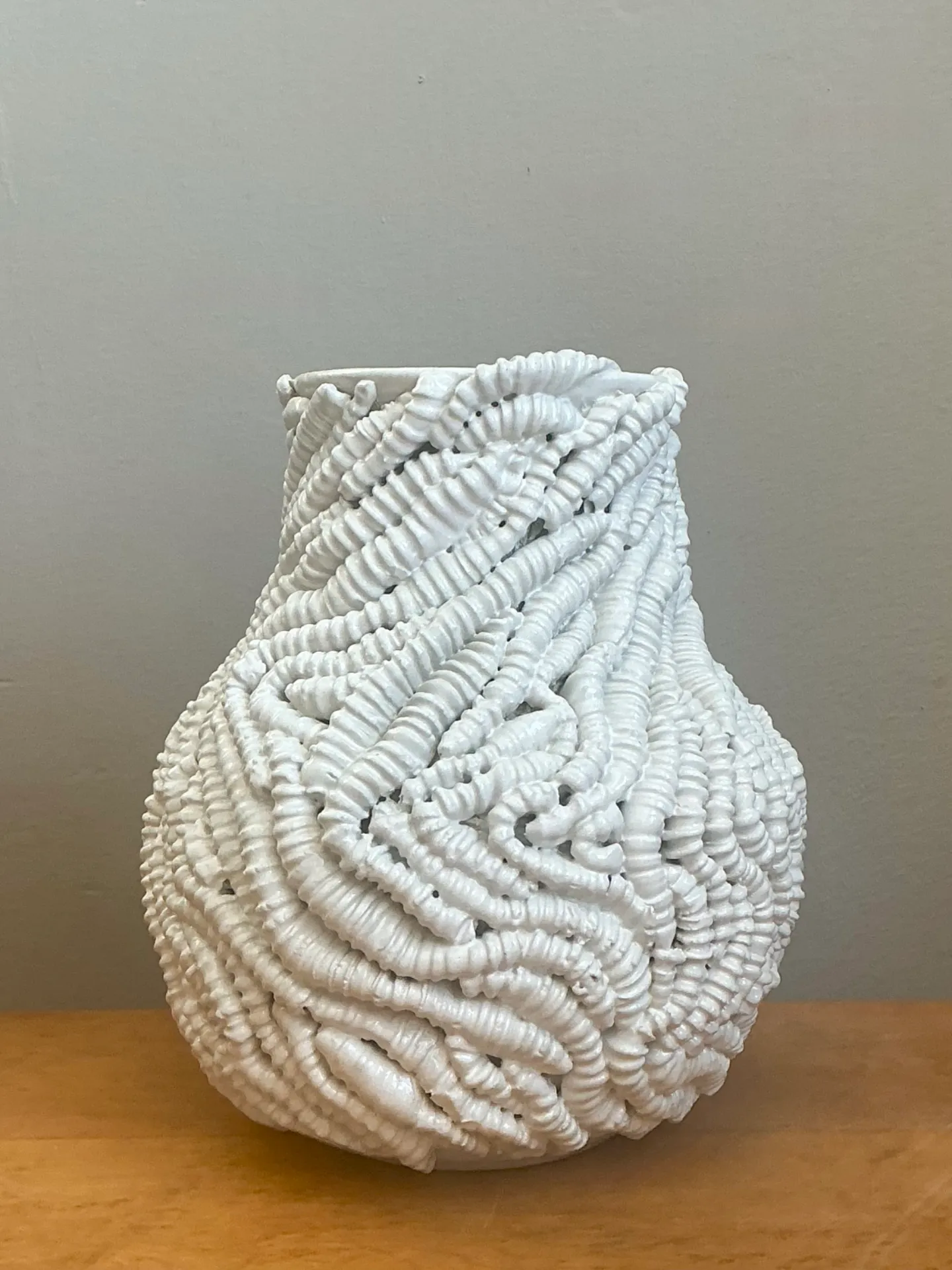 Handcrafted Kass O’Brien Textured Ceramic Vase — additional photo 8