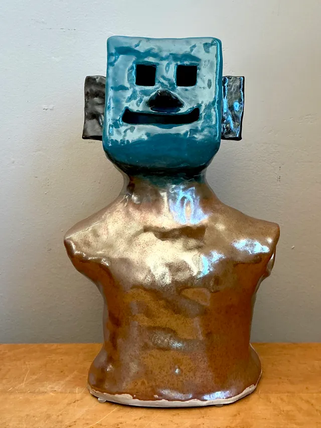 Vintage Abstract Ceramic Bust Sculpture — additional photo 2