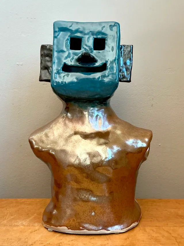 Vintage Abstract Ceramic Bust Sculpture — additional photo 5