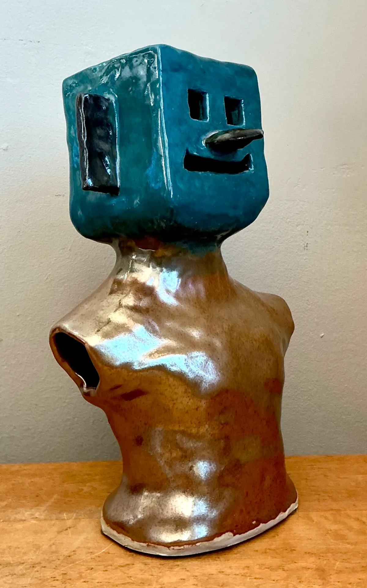 Vintage Abstract Ceramic Bust Sculpture