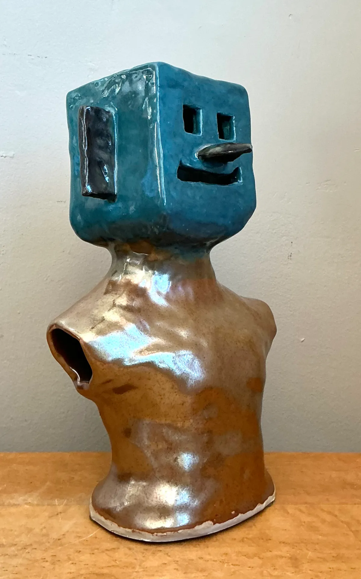 Vintage Abstract Ceramic Bust Sculpture — additional photo 3