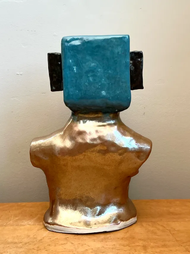 Vintage Abstract Ceramic Bust Sculpture — additional photo 8