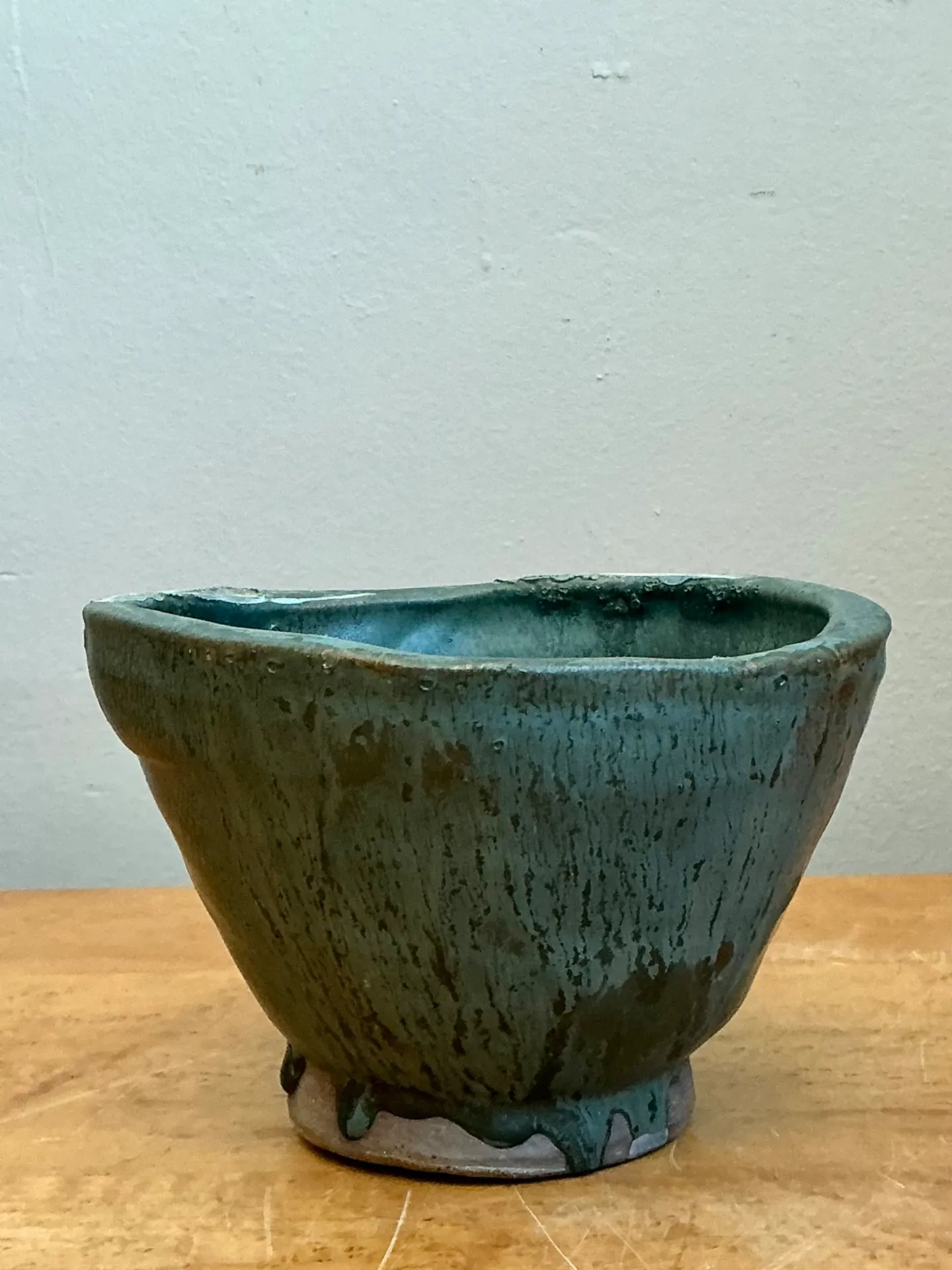 Vintage Abstract Design Pottery Bowl — additional photo 2
