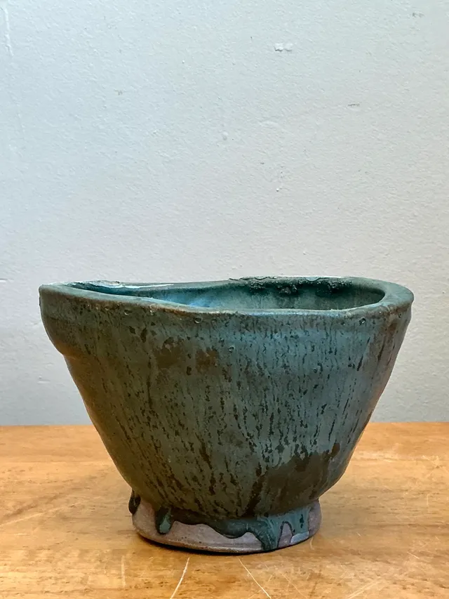 Vintage Abstract Design Pottery Bowl — additional photo 7