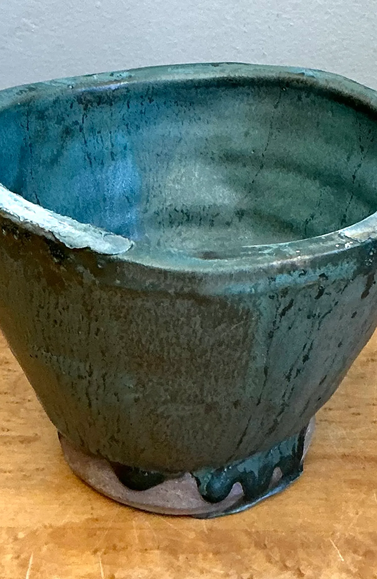 Vintage Abstract Design Pottery Bowl