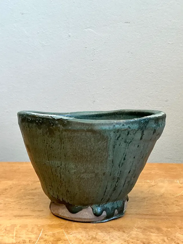 Vintage Abstract Design Pottery Bowl — additional photo 8
